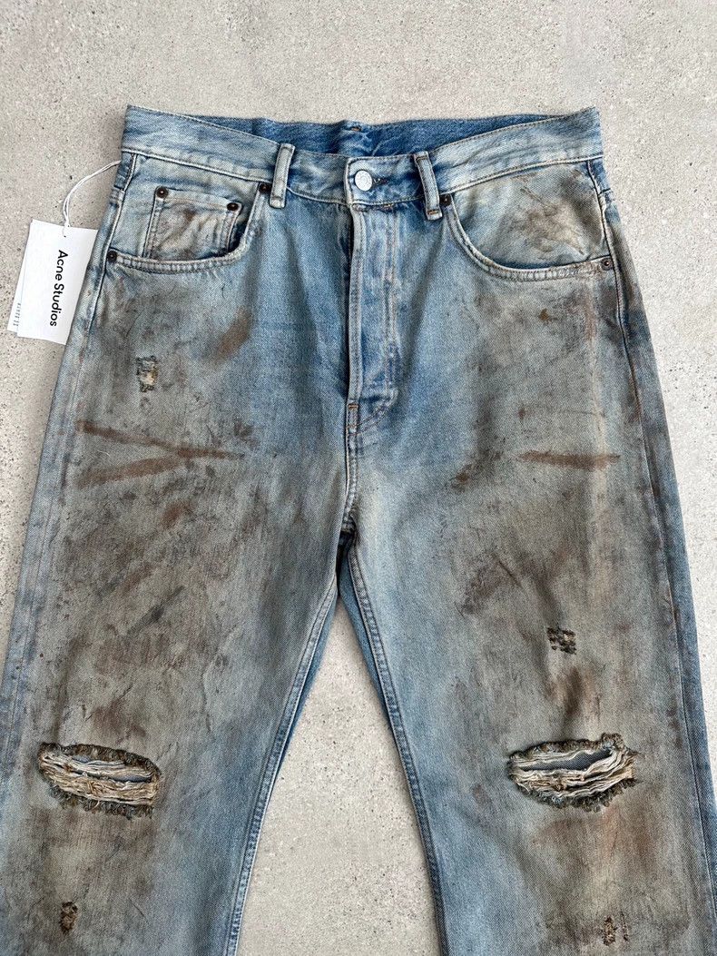 Acne Studios Acne Studios size 31/32 Mud-dyed old wide-leg jeans 2503-N Size US 31 - 2 Thumbnail
