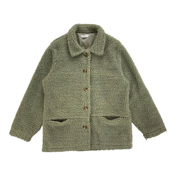 Other Damart Sage Green Oversized Fleece Shacket Jacket Coat Grailed