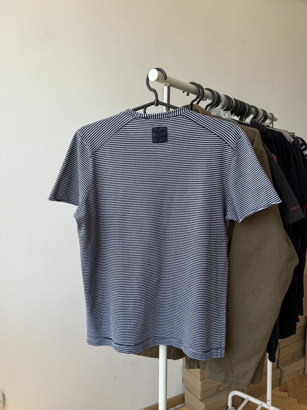 hannes roether Hannes Roether Striped Avant-Garde T-shirt Size US S / EU 44-46 / 1 - 4 Thumbnail