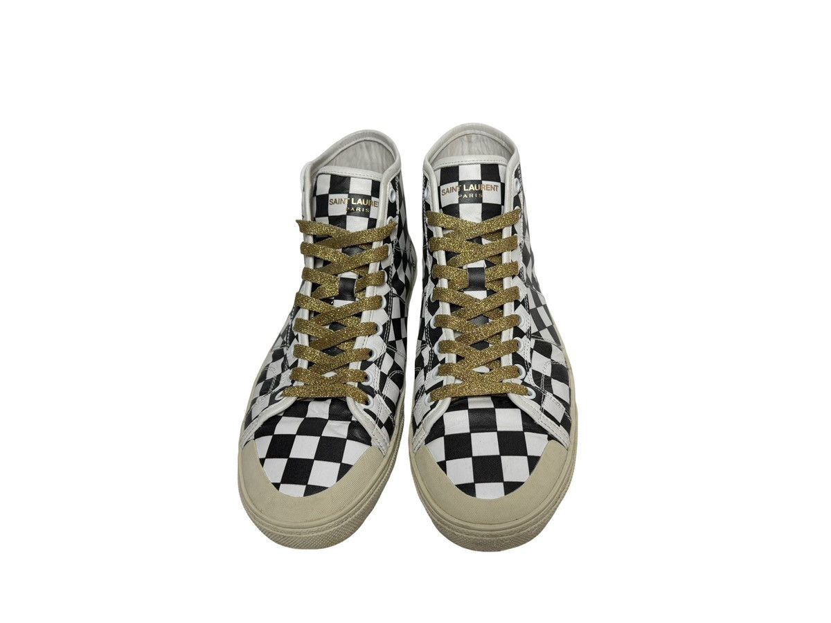 Saint Laurent Paris Saint Laurent Pairs Checkered SL/45 M High-Top Sneaker Size US 8.5 / EU 41-42 - 4 Thumbnail