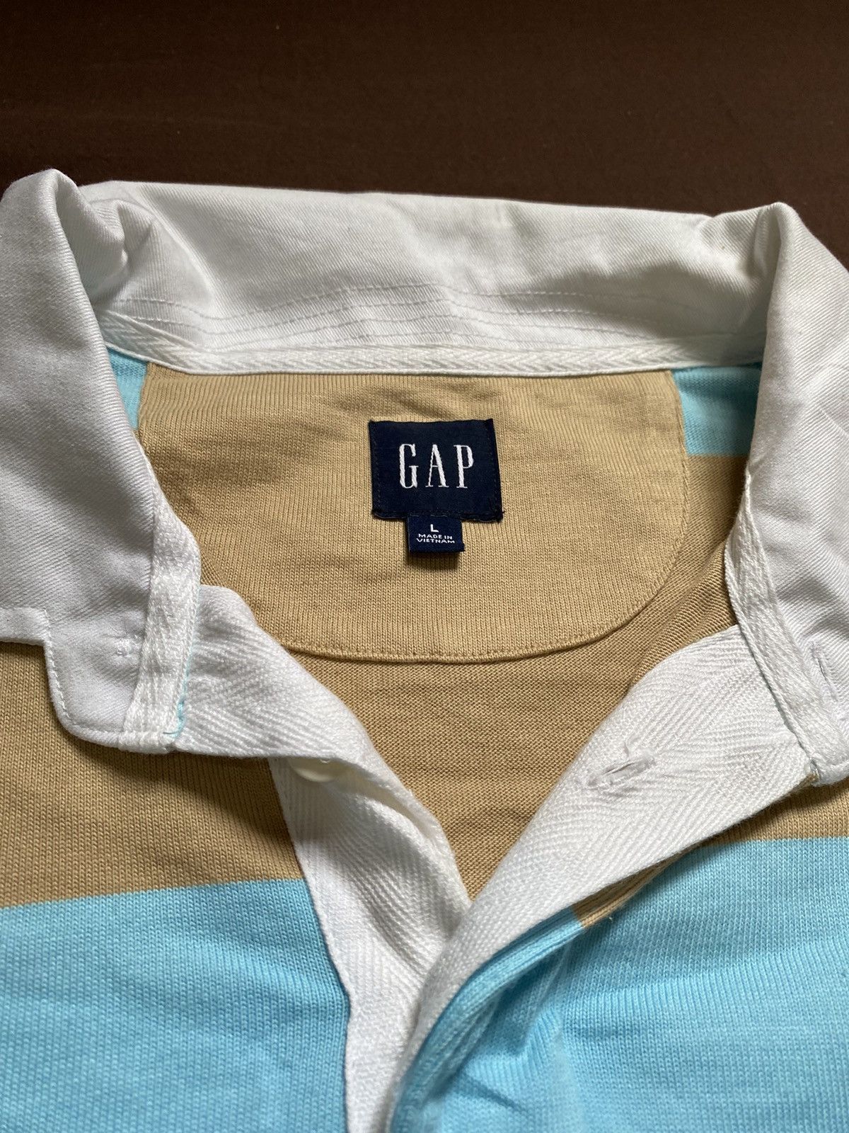 Gap Gap Long Sleeve Rugby Polo Shirt Size US L / EU 52-54 / 3 - 2 Thumbnail