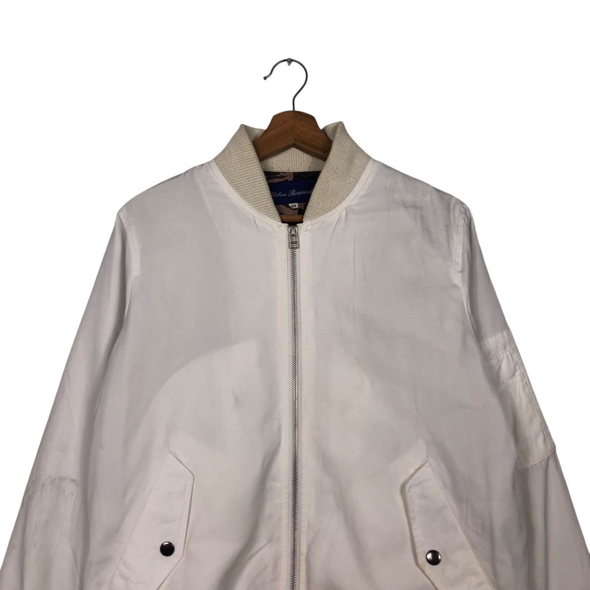 Japanese Brand 📌Rich White Vtg Bomber Jacket Urban Research Issey Miyake Size US M / EU 48-50 / 2 - 4 Thumbnail