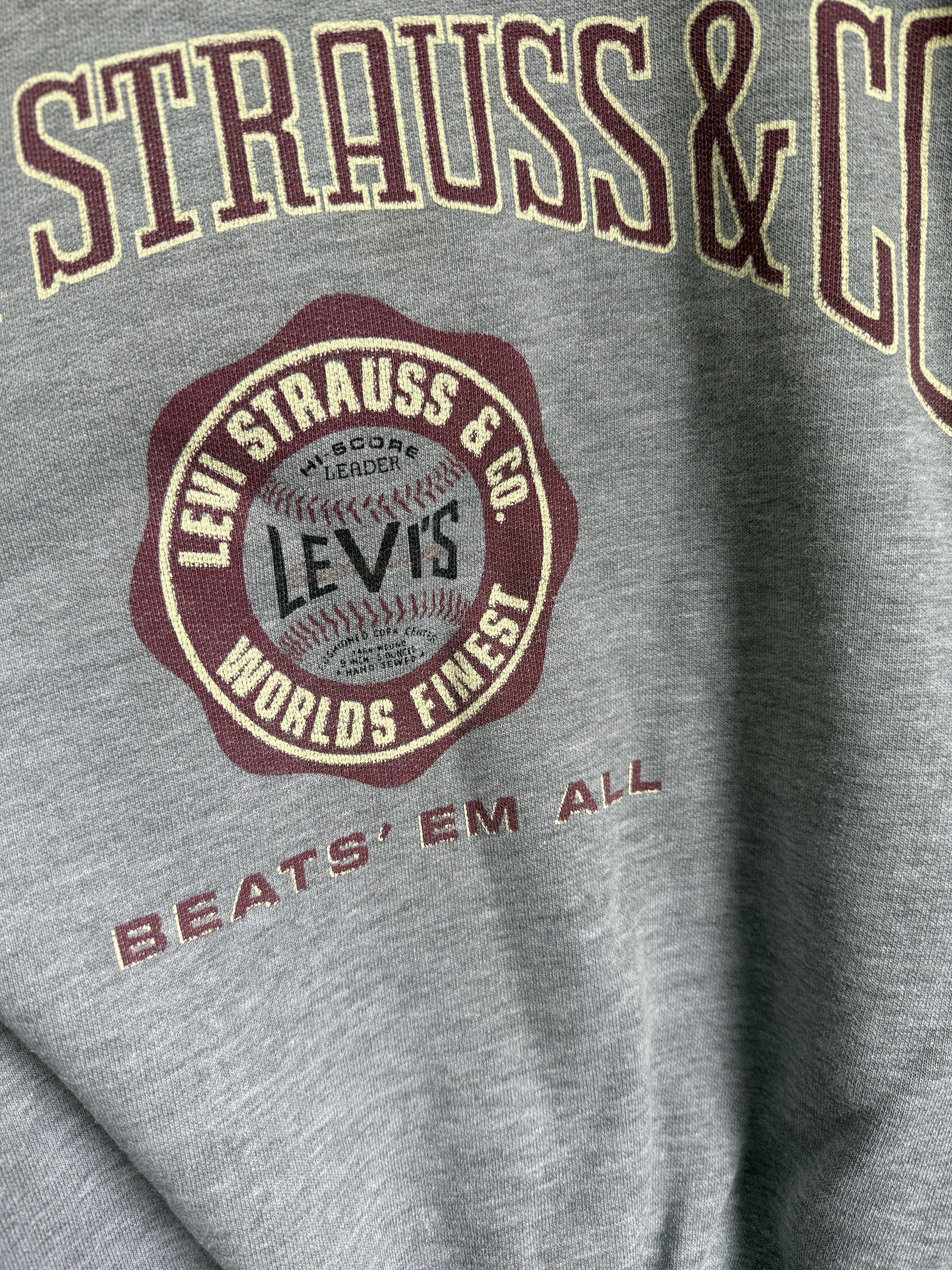 Levi's Vintage Clothing Vintage 90s Levi’s Crewneck Sweatshirt “Beats Em All” Size US S / EU 44-46 / 1 - 3 Thumbnail