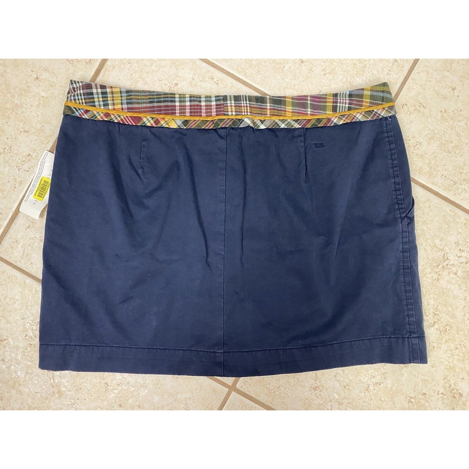 Tommy Hilfiger NWT Tommy Hilfiger Skirt Sz 16 Blue Yellow Plaid Mini Y2K Size 38" / US 16 / IT 52 - 9 Thumbnail