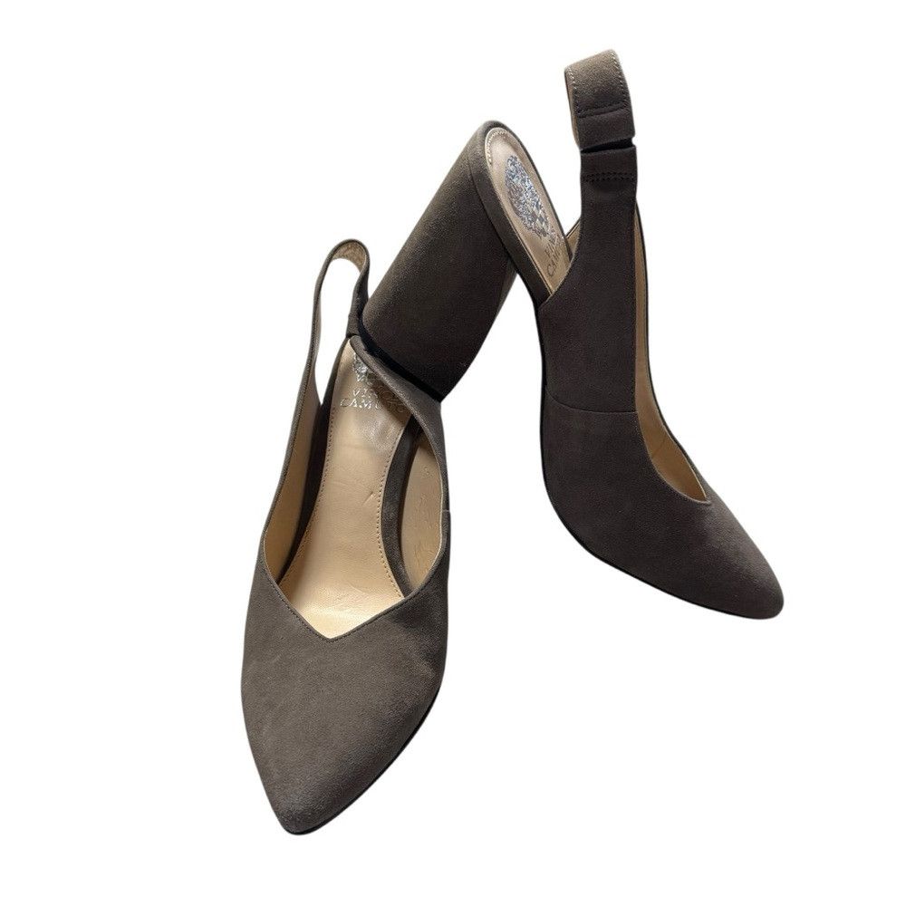 Vince Camuto New VINCE CAMUTO Tashinta Pointed-Toe Block High-Heel Suede Size US 9.5 / IT 39.5 - 6 Thumbnail