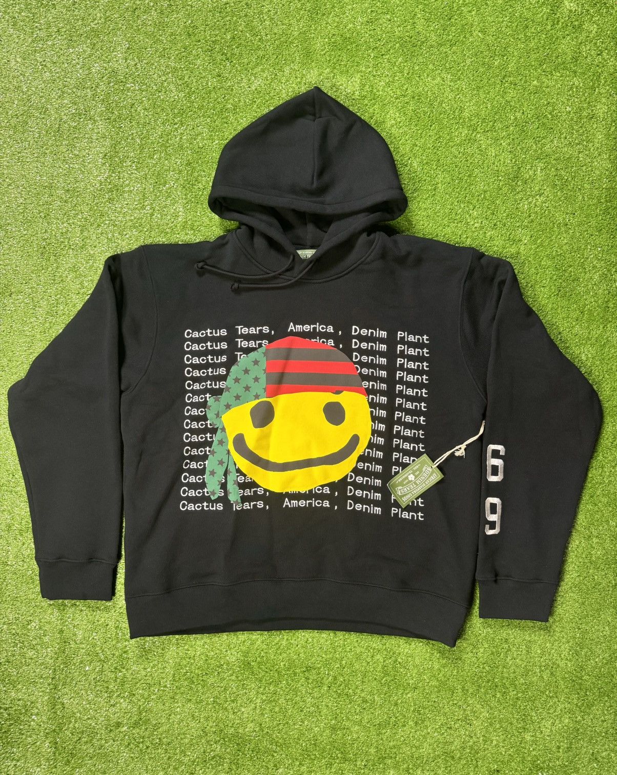 存在感絶大【DENIM TEARS×CPFM】Cactus Tears Hoodie Denim Tears x CPFM Cactus Tears Wreath Hoodie Yellow Men's