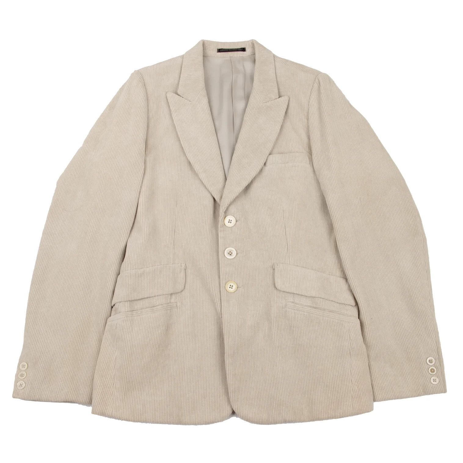 Yohji Yamamoto Yohji Yamamoto Corduroy 3B Jacket Beige M Size US M / EU 48-50 / 2 - 1 Thumbnail