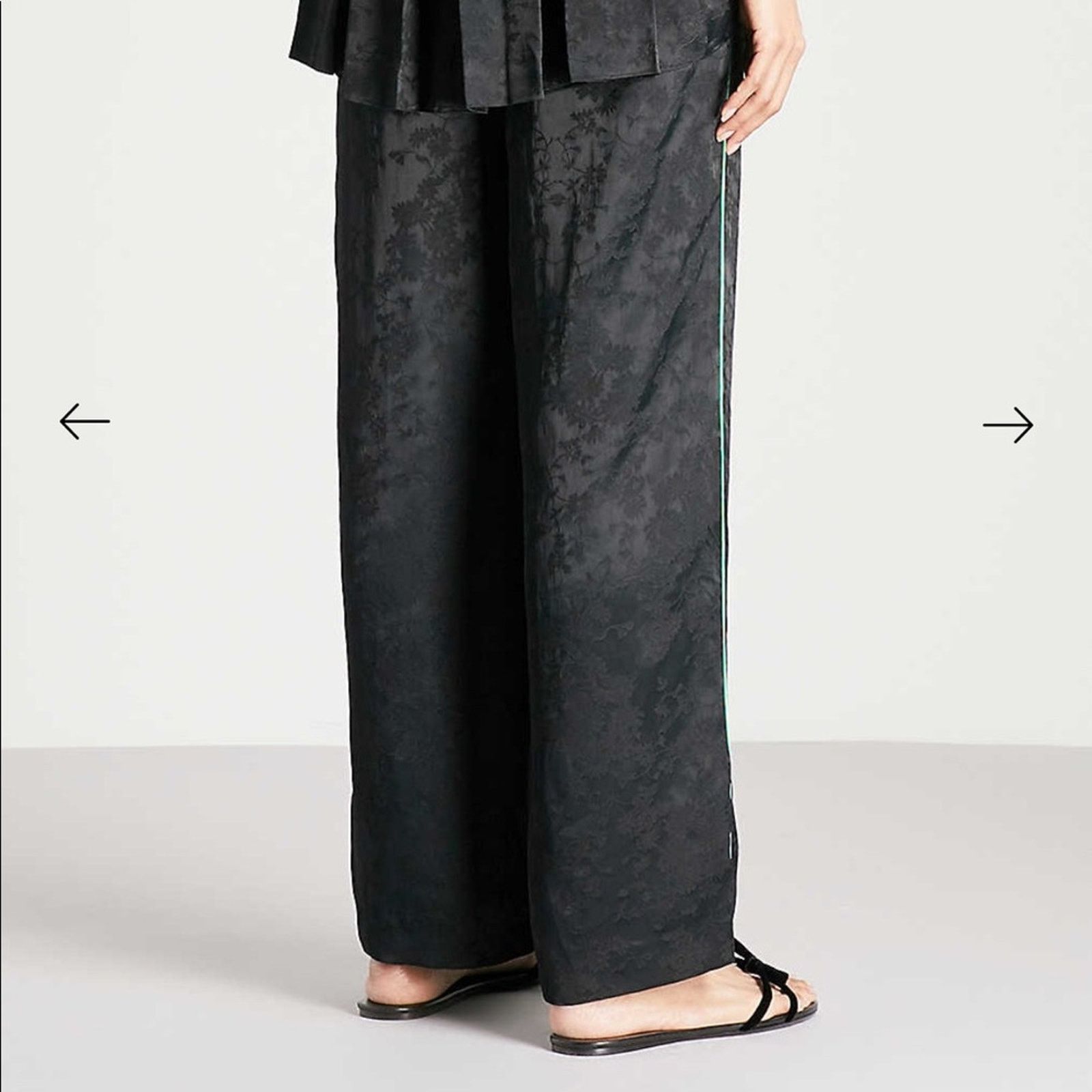 Maje Pasito Black Pants floral pants size 2 NWT