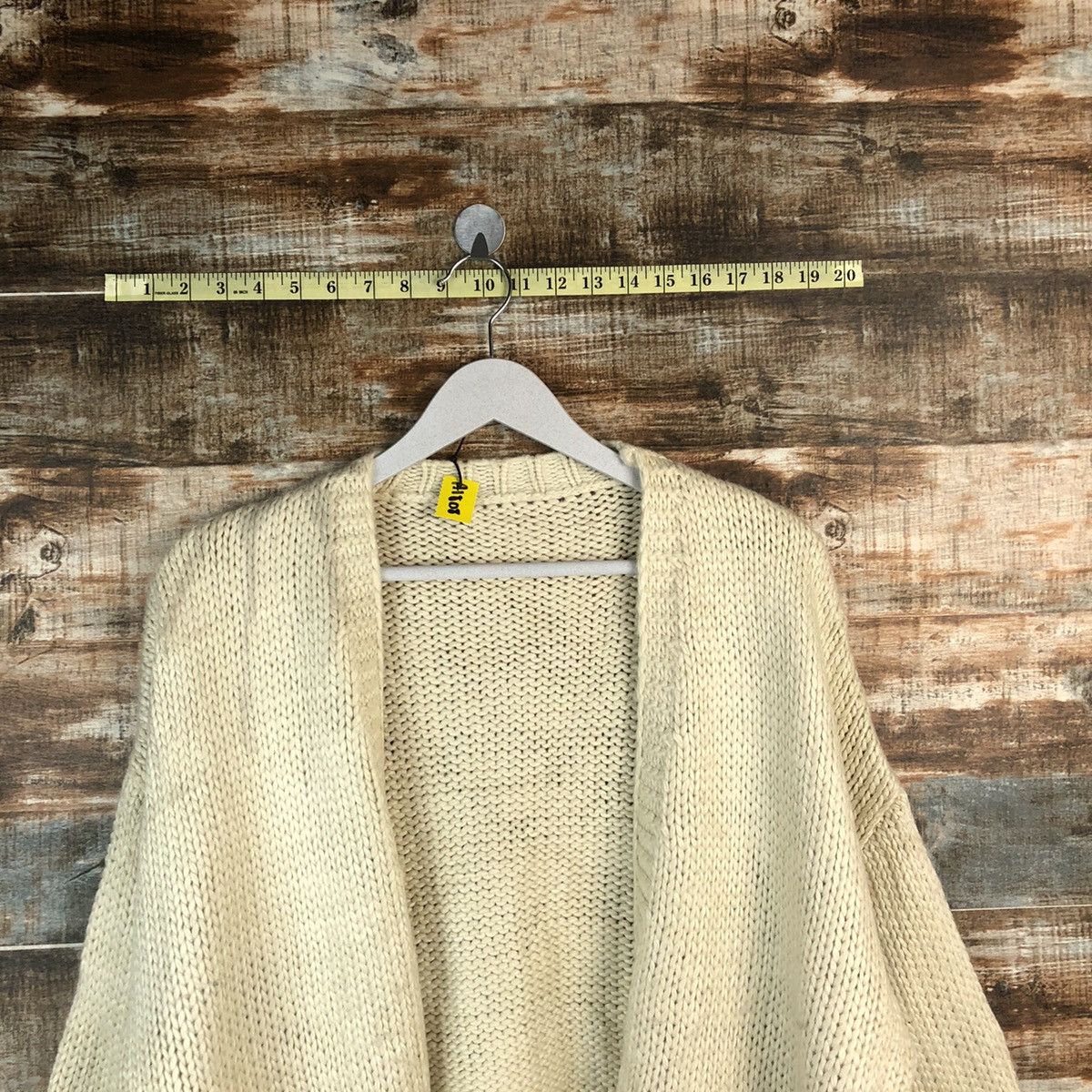 Homespun Knitwear Titi Vate Cream mohair crochet Cardigan Knitwear #A1808 Size US M / EU 48-50 / 2 - 4 Thumbnail