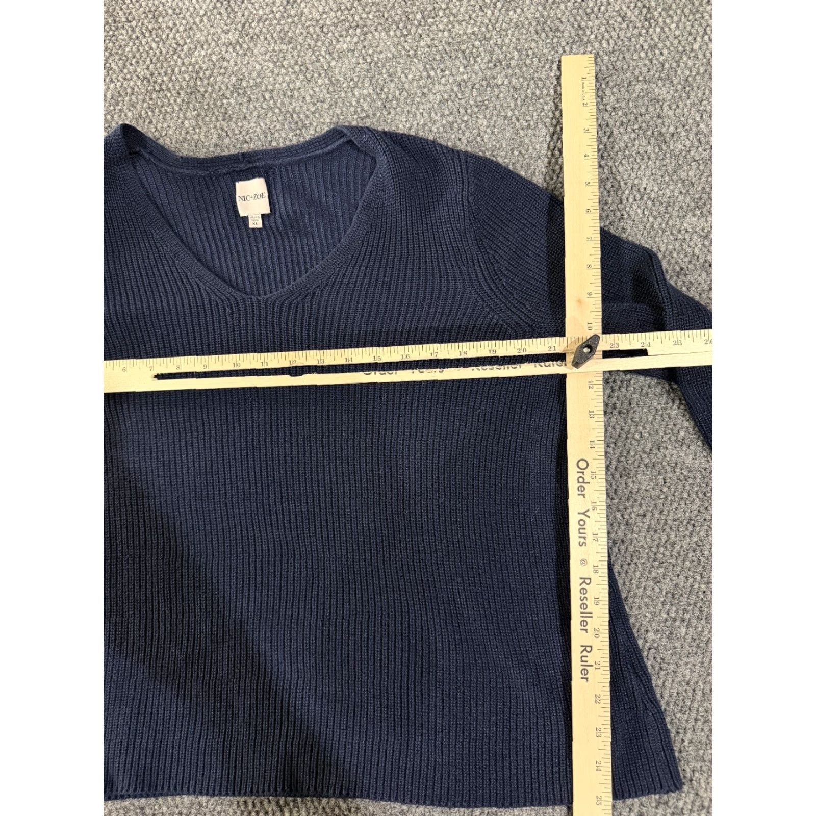NIC+ZOE NIC+ZOE Sweater Womens XL Blue Knit Long Sleeve Crewneck Pullover Size XL / US 12-14 / IT 48-50 - 4 Thumbnail