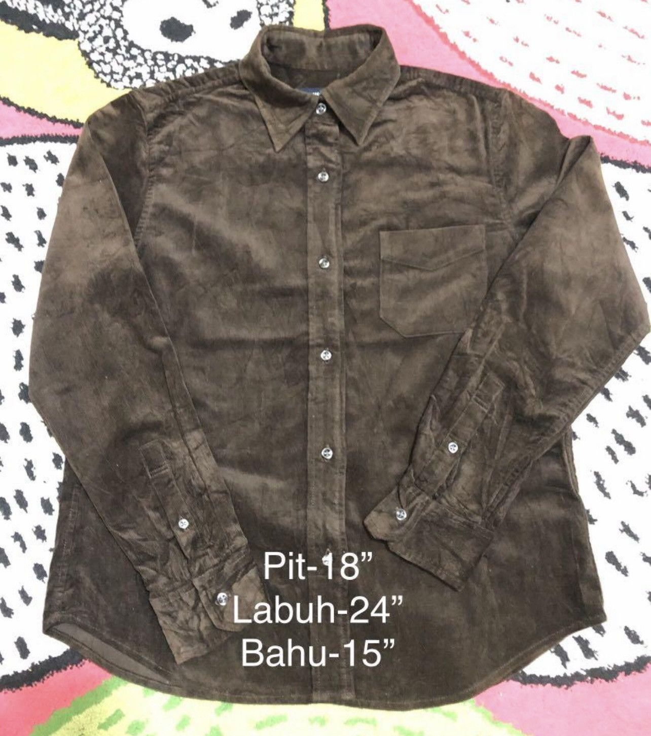 Uniqlo Brown Uniqlo Corduroy Button Up Shirt Size M / US 6-8 / IT 42-44 - 1 Thumbnail