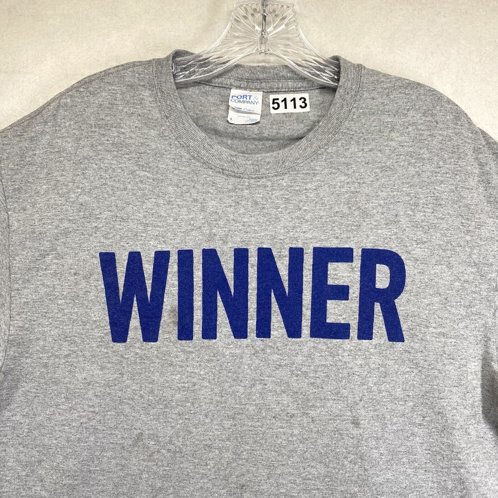 Port & Company Dave And Busters Winner T Shirt Mens Medium Slim Worn Size US L / EU 52-54 / 3 - 5 Thumbnail