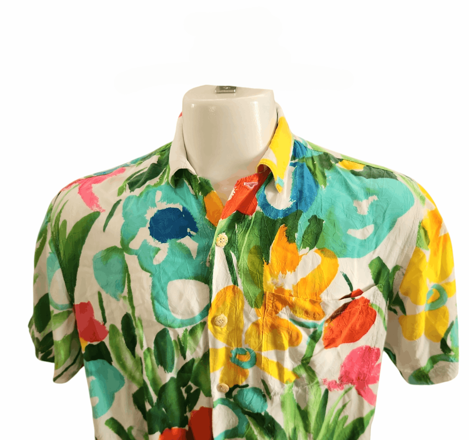 Jams World × Vintage JAMS World Vintage Shirt Men's Hawaiian Aloha Floral Button Size US S / EU 44-46 / 1 - 3 Thumbnail