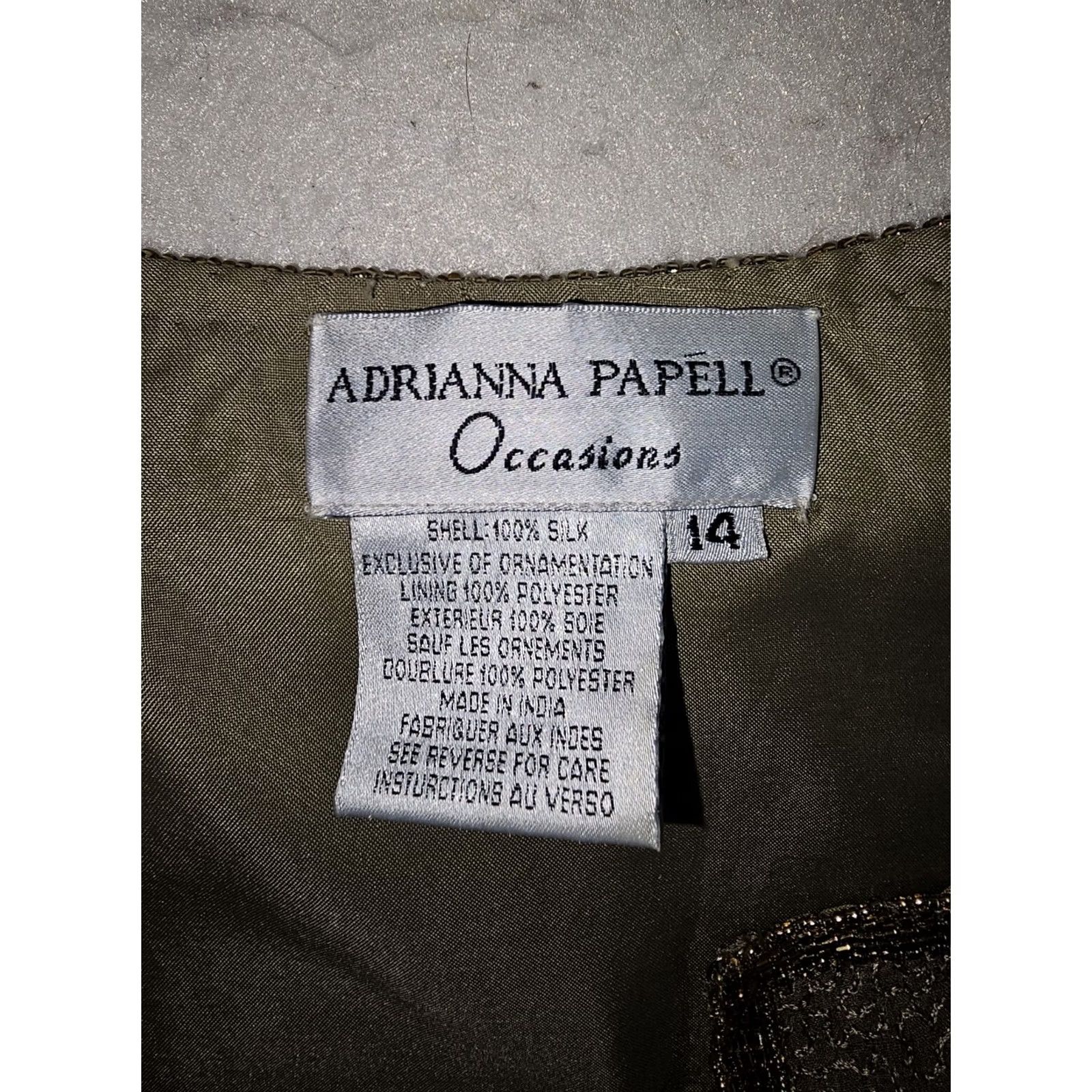 Adrianna Papell VINTAGE Adrianna Papell 100% Silk Floral Embroidered Beaded Cardigan Set Size 14 Size XL / US 12-14 / IT 48-50 - 4 Thumbnail