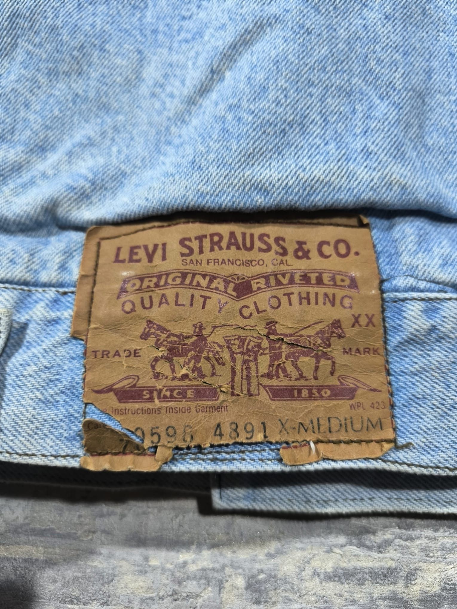 Levi's vintage levis 70598 denim sherpa trucker jacket made in usa Size US XL / EU 56 / 4 - 13 Thumbnail