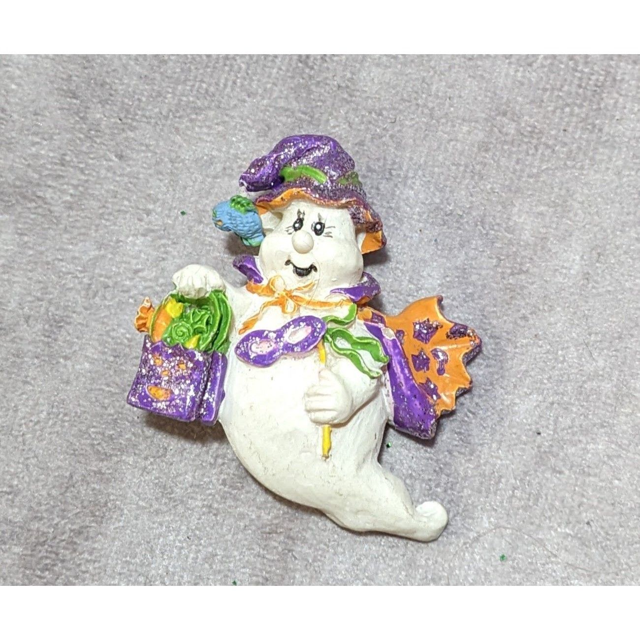 Other Vintage Wood Look Trick Or Treating Ghost Brooch Size ONE SIZE - 4 Thumbnail