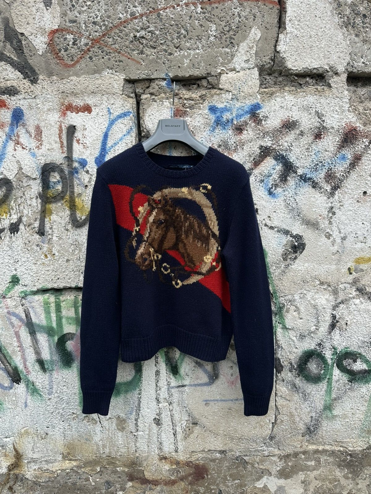 Ralph Lauren Rare Ralph Lauren Horse-Intarsia Wool and Cashemere Sweather Size XL / US 12-14 / IT 48-50 - 1 Thumbnail