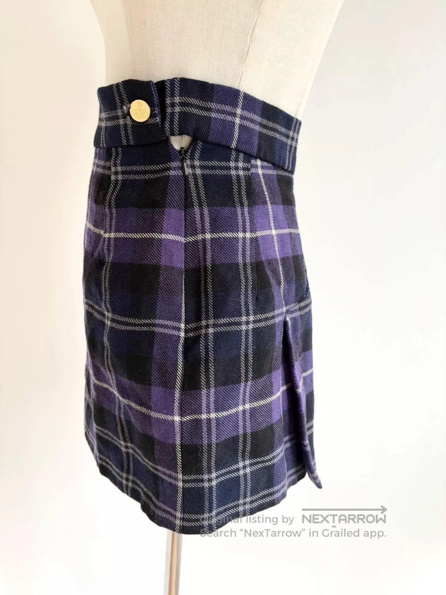 Vivienne Westwood vivienne westwood purple plaid mini skirt. Size 28" / US 6 / IT 42 - 2 Thumbnail