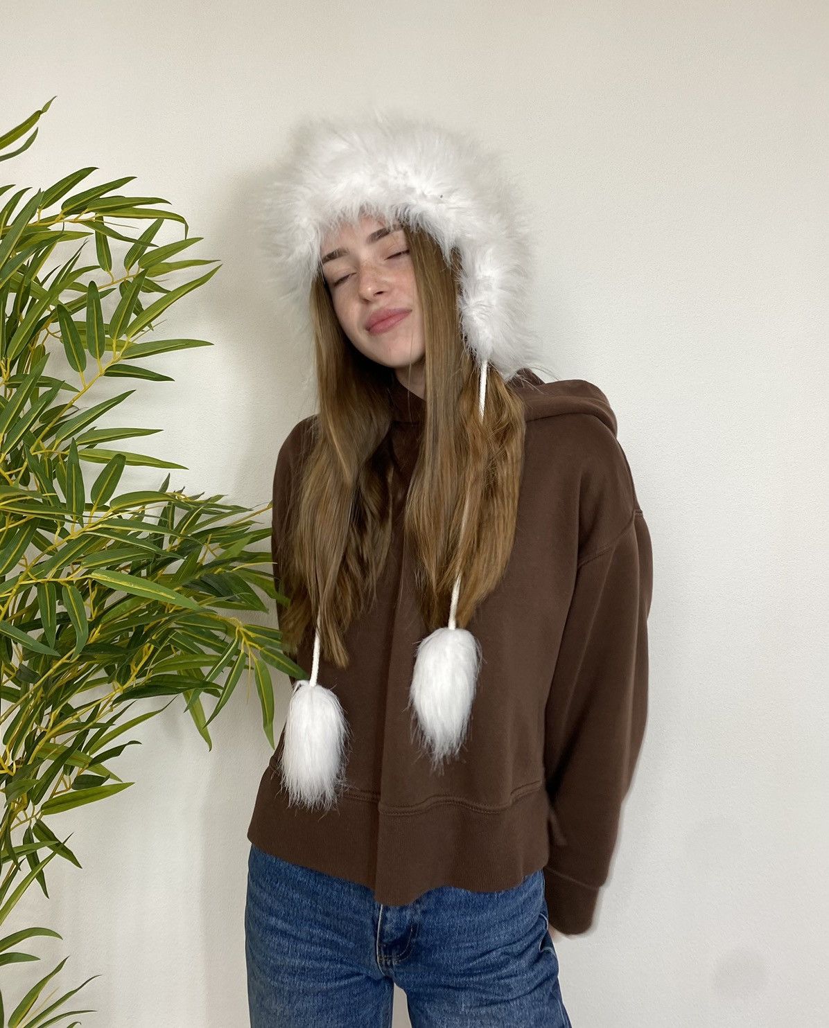 Vintage CUTE Y2K FLUFFY FUR MOHAIR USHANKA VOLUME AVIATOR HAT Size ONE SIZE - 3 Thumbnail