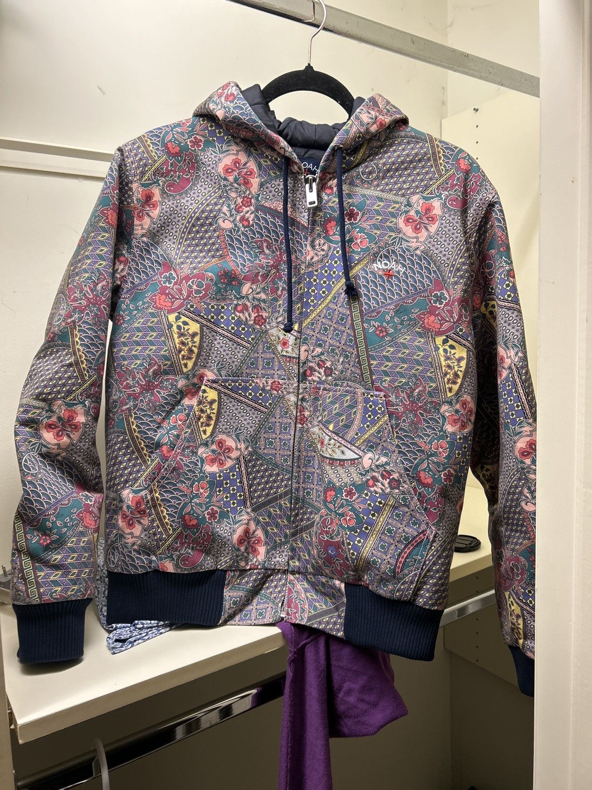 image of Noah Aw20 Paisley Work Jacket in Pink, Men's (Size Small)