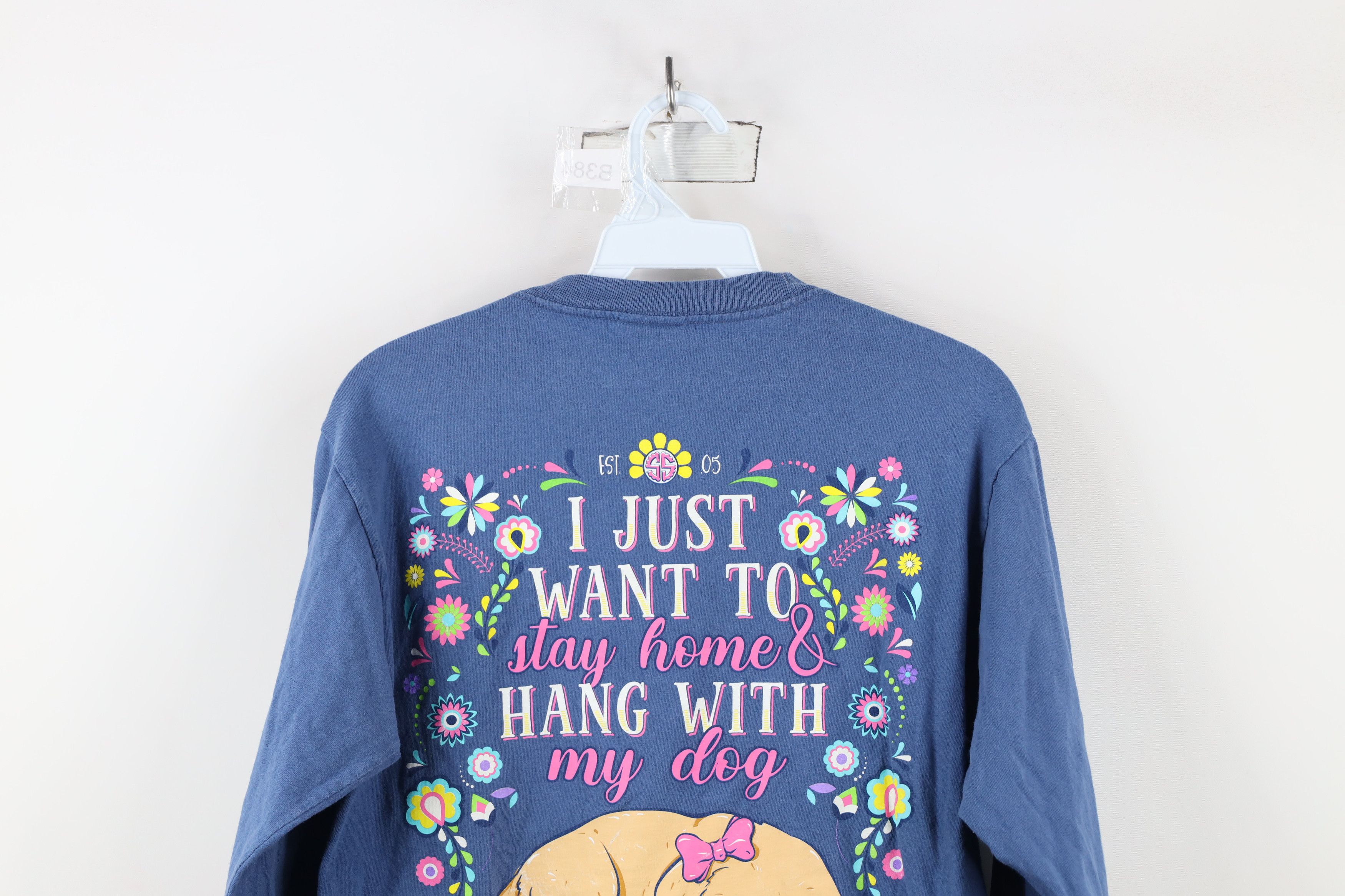 Vintage Simply Southern Spell Out Puppy Dog Long Sleeve T-Shirt Blue Size S / US 4 / IT 40 - 13 Thumbnail