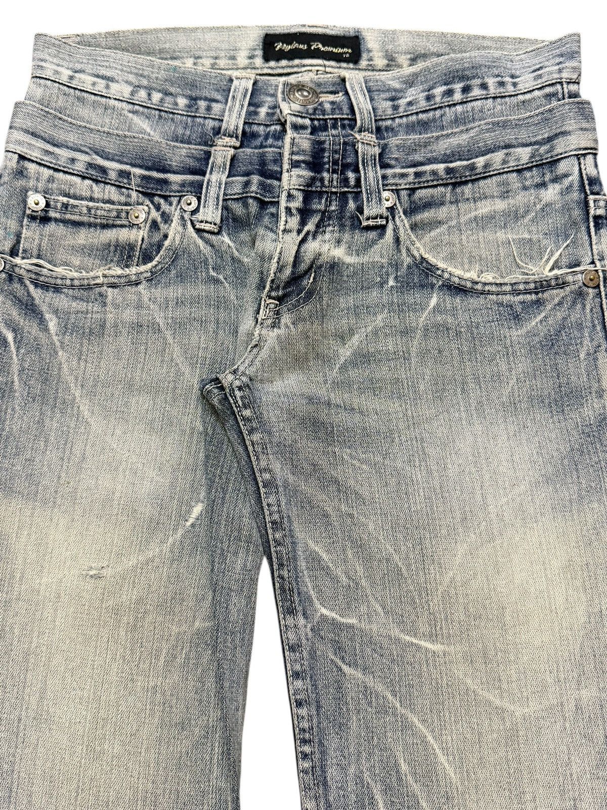 If Six Was Nine Vintage Japan Nylaus Faded Lighting Thunder Wash Wide Leg Size US 31 - 4 Thumbnail