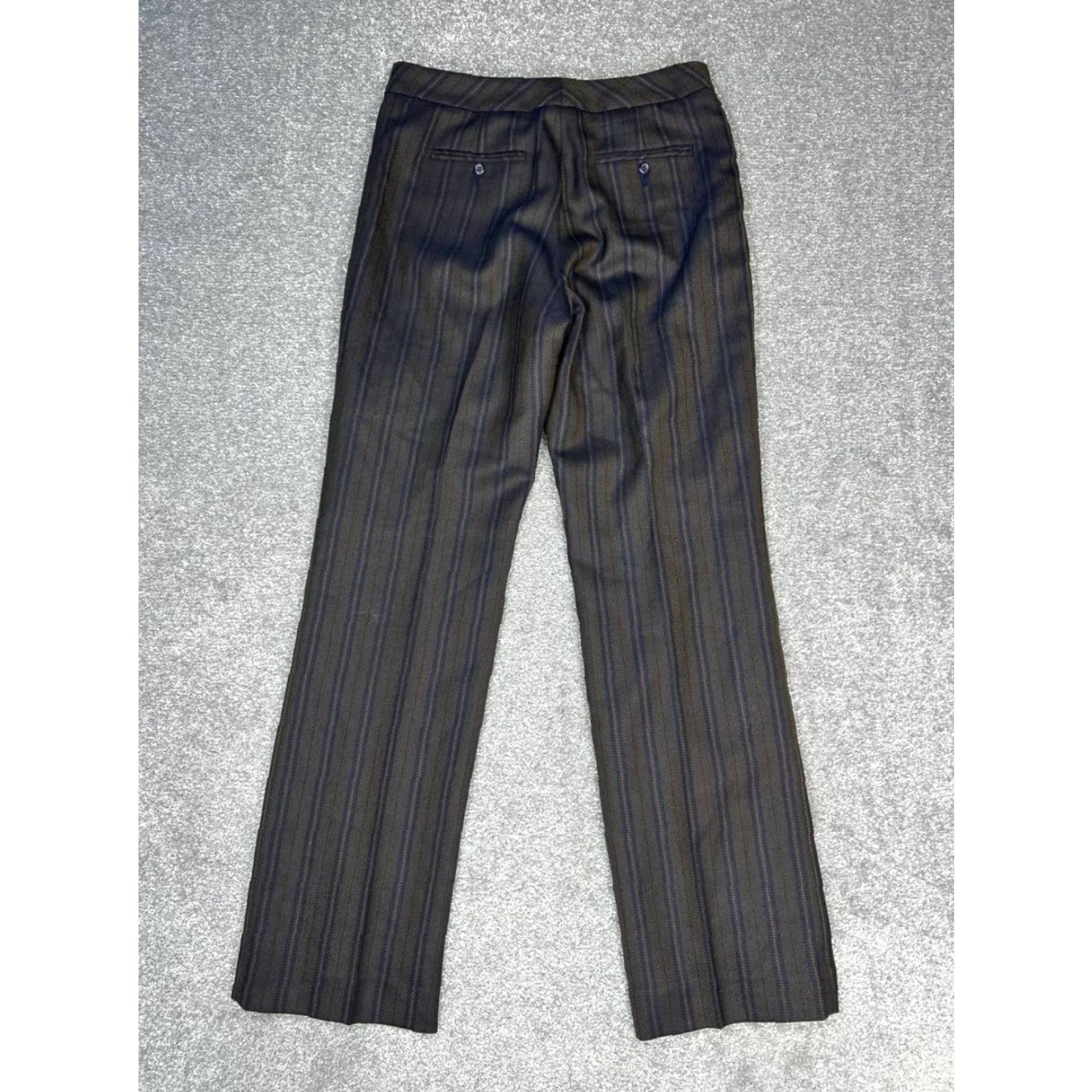 Pendleton Pendleton Woolen Mills Pants Women 4 Straight Leg Wool Multi Striped Mid Rise Dress Pants Casual Womens Size 27" / US 4 / IT 40 - 2 Thumbnail