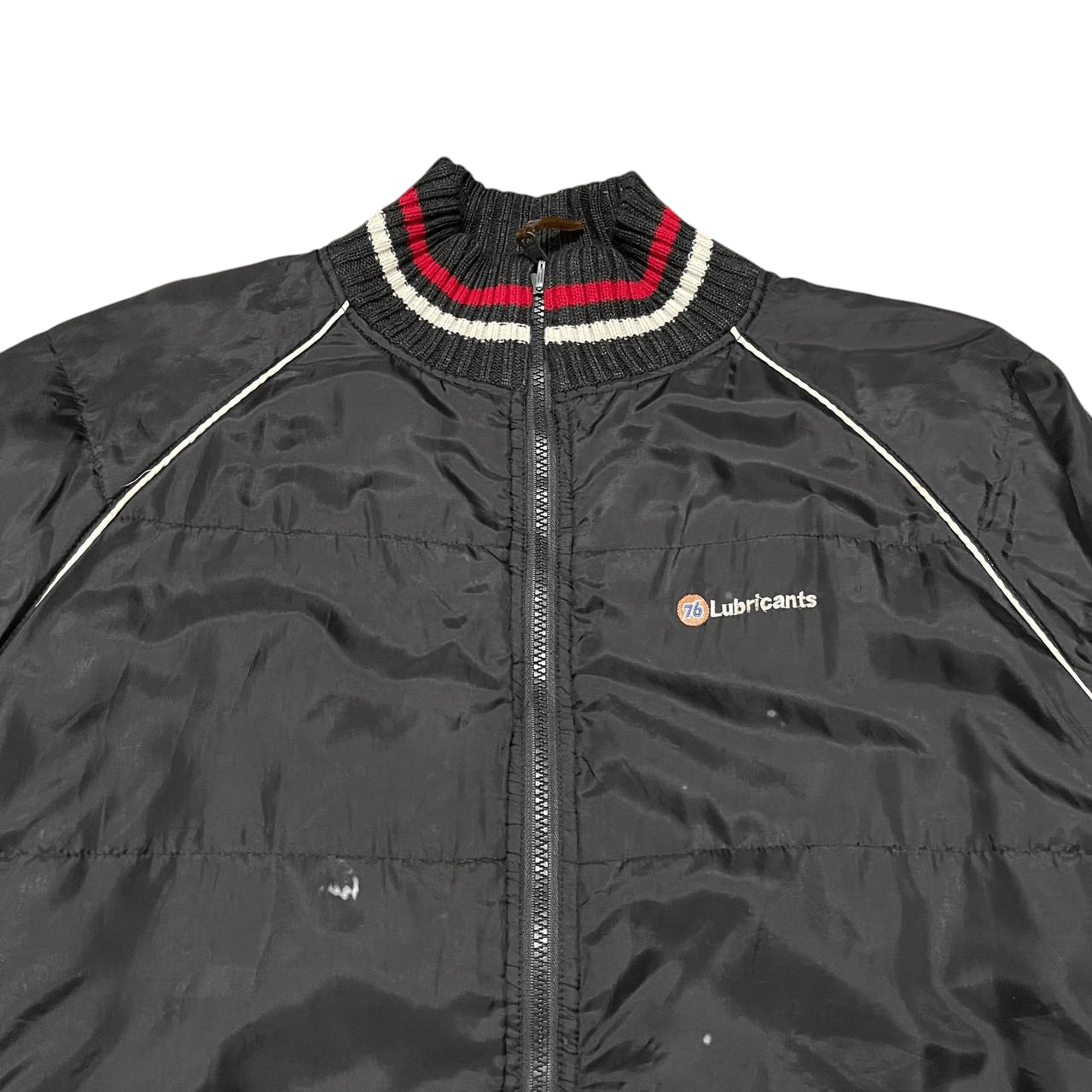 Japanese Brand Vintage 76 Lubricant Racing Oil Puffer Jacket Reversible Size US L / EU 52-54 / 3 - 15 Thumbnail