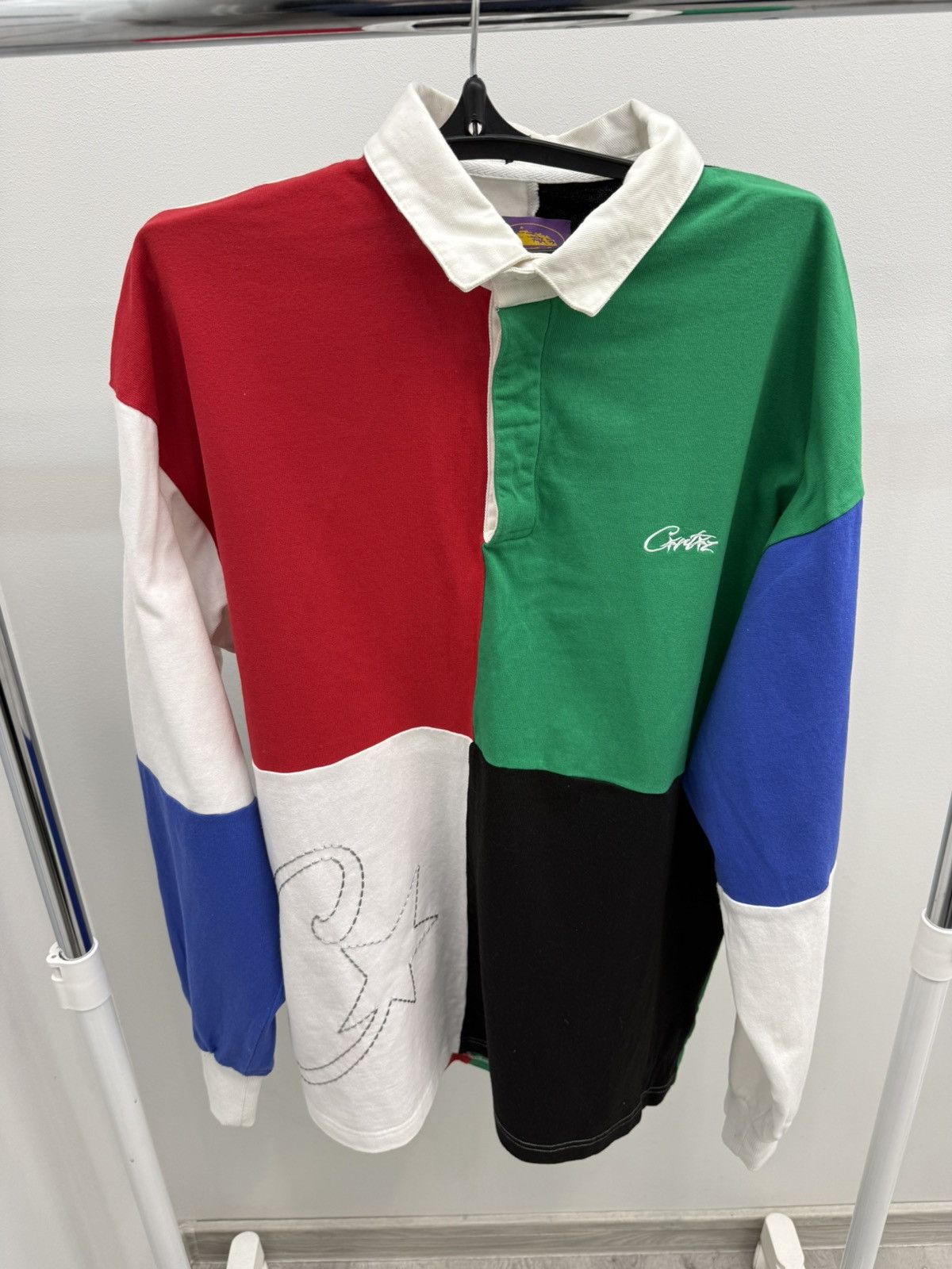 Corteiz Corteiz Multicolor Logo Long Sleeve Rugby Shirt | Grailed