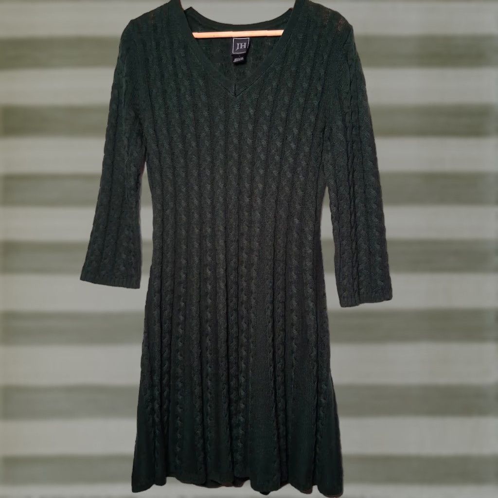 jessica howard cable knit dress Jessica Howard Dress Womens Cable-Knit Fit And Flare Warm Winter Oatmeal Med