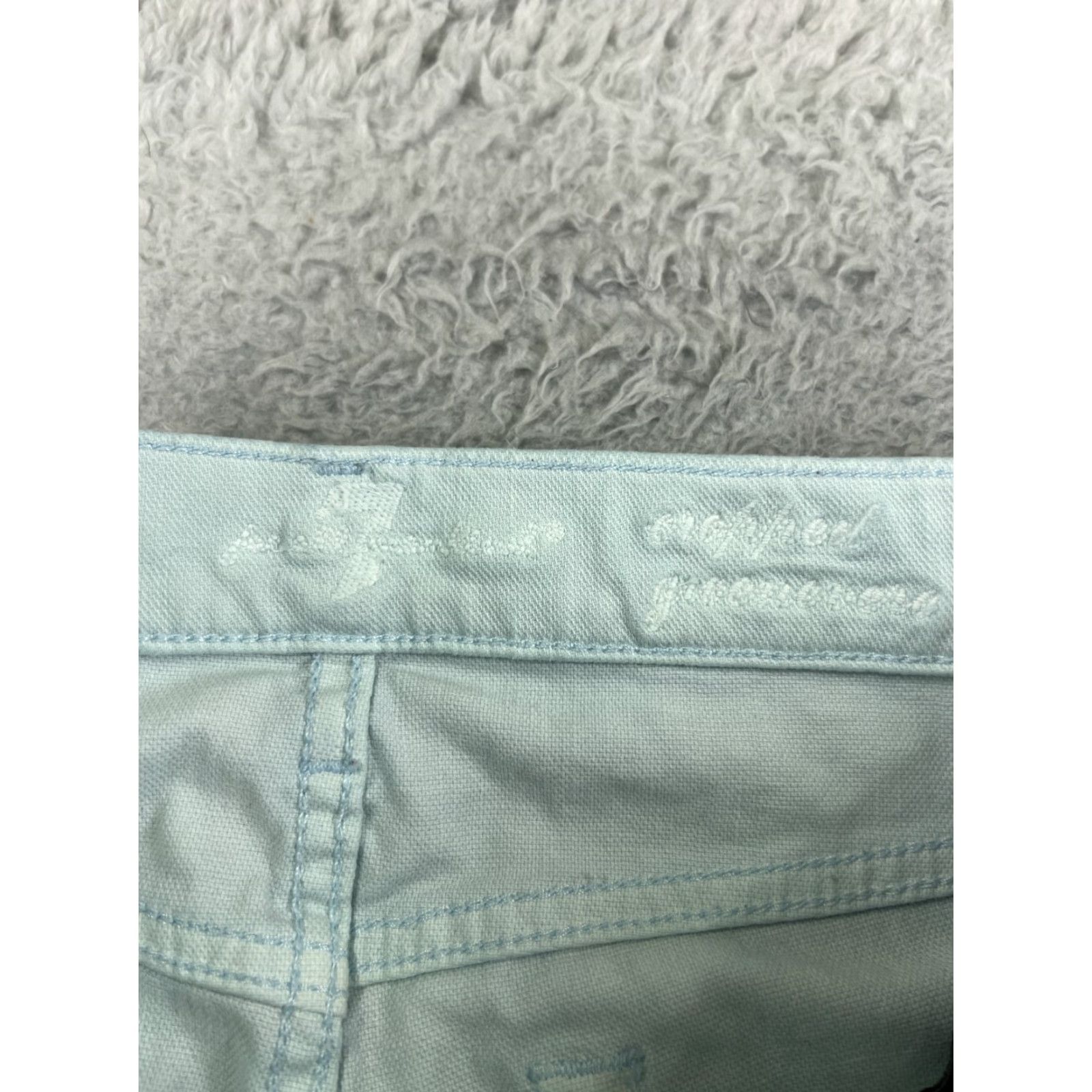 7 For All Mankind 7 For All Mankind Jeans Womens 27 Blue Denim Cropped Comfortable Stretch Regular Straight 5-Pocket Cotton Blend Logo Size 27" / US 4 / IT 40 - 6 Thumbnail