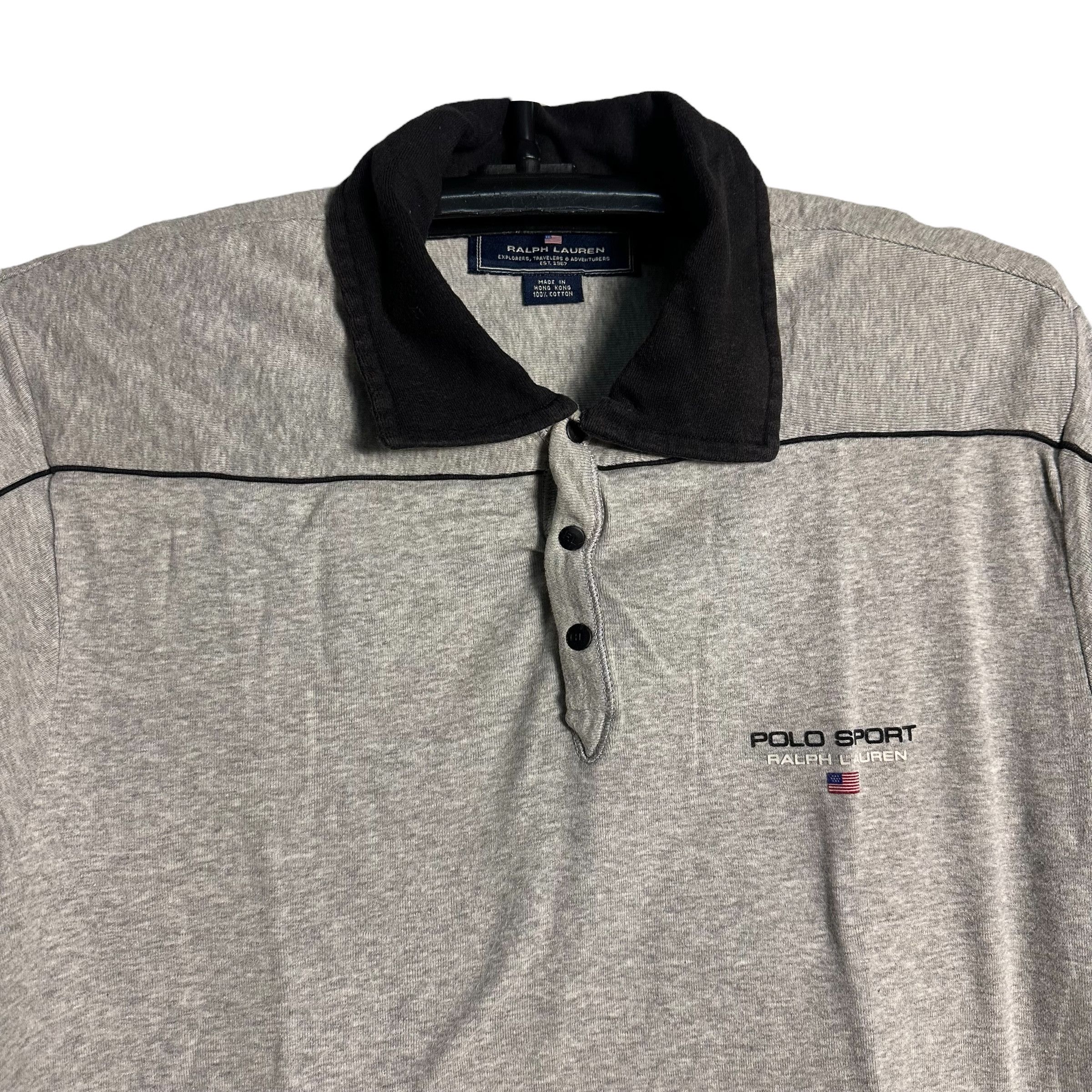 Ralph Lauren Sport 🔥RARE🔥Vtg Polo Sport Ralph Lauren Push Button Polo Shirt Size US L / EU 52-54 / 3 - 2 Thumbnail