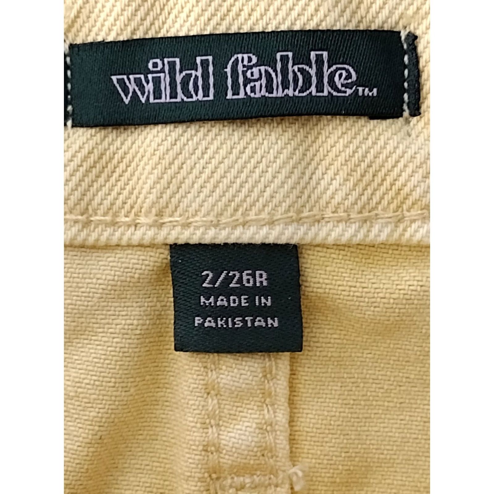 Vintage Wild Fable Shorts Bermuda Women's 2/26R Hipster Yellow Denim Casual Mid Size 26" / US 2 / IT 38 - 5 Thumbnail