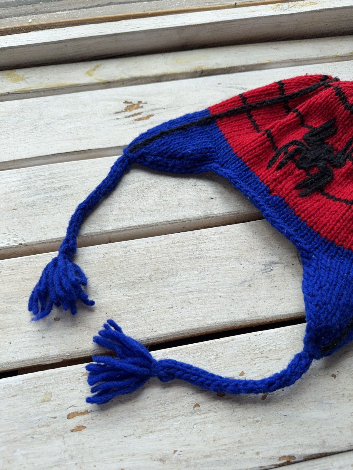 Japanese Brand × Marvel Comics × Vintage Vintage 90s THE AMAZING SPIDERMAN BEANIE Trapper Y2K HATS Size ONE SIZE - 5 Thumbnail