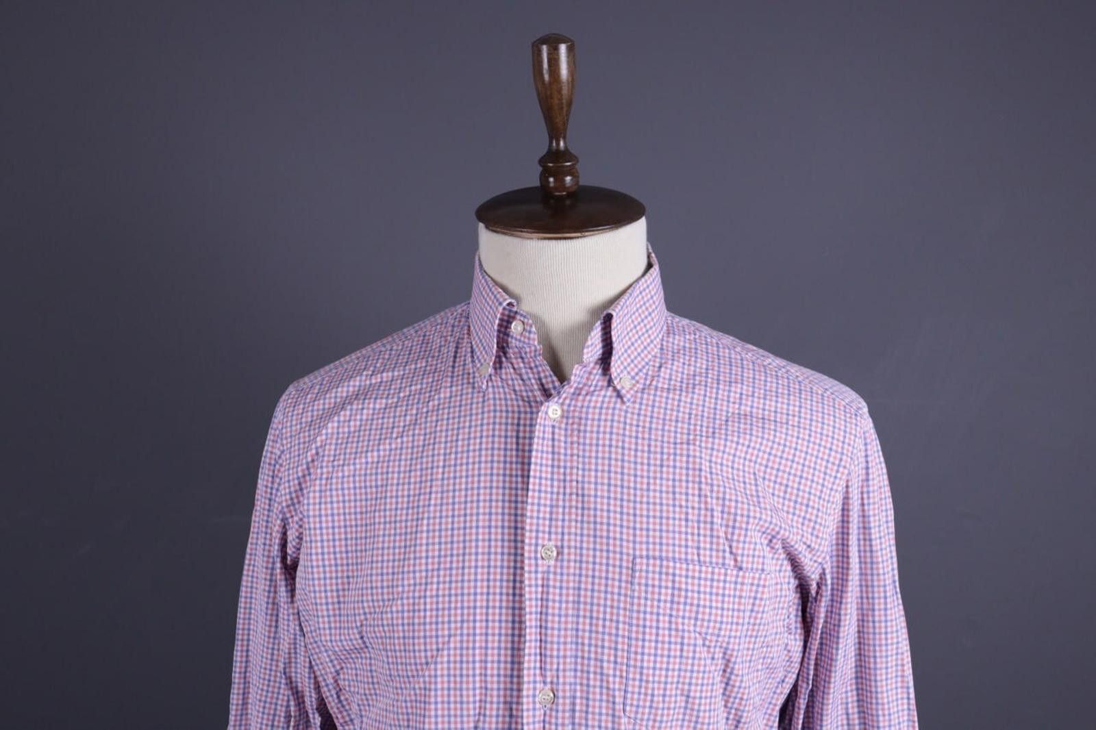 Designer Boggi Milano 2/100' Doppio Ritorto Down Shirt Size 41 / 16 Size US M / EU 48-50 / 2 - 2 Thumbnail