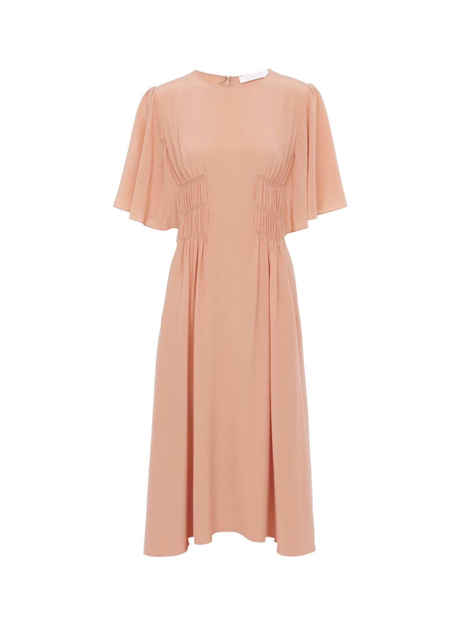 Chloe o1y0825 Midi Dress in Salmon Pink Size M / US 6-8 / IT 42-44 - 1 Thumbnail