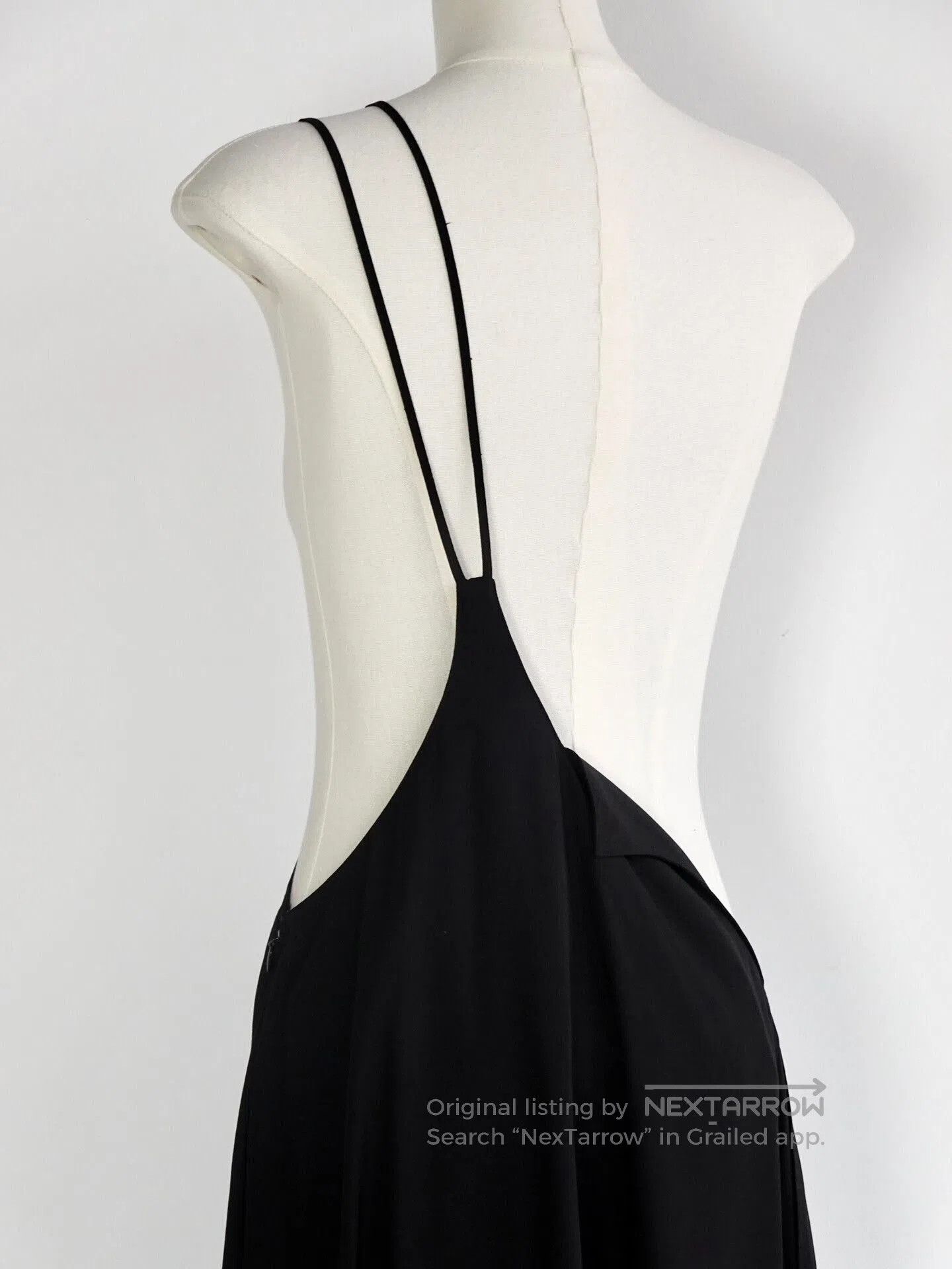 Limi Feu Asymmetrical Black Slip Dress. Size M / US 6-8 / IT 42-44 - 6 Thumbnail