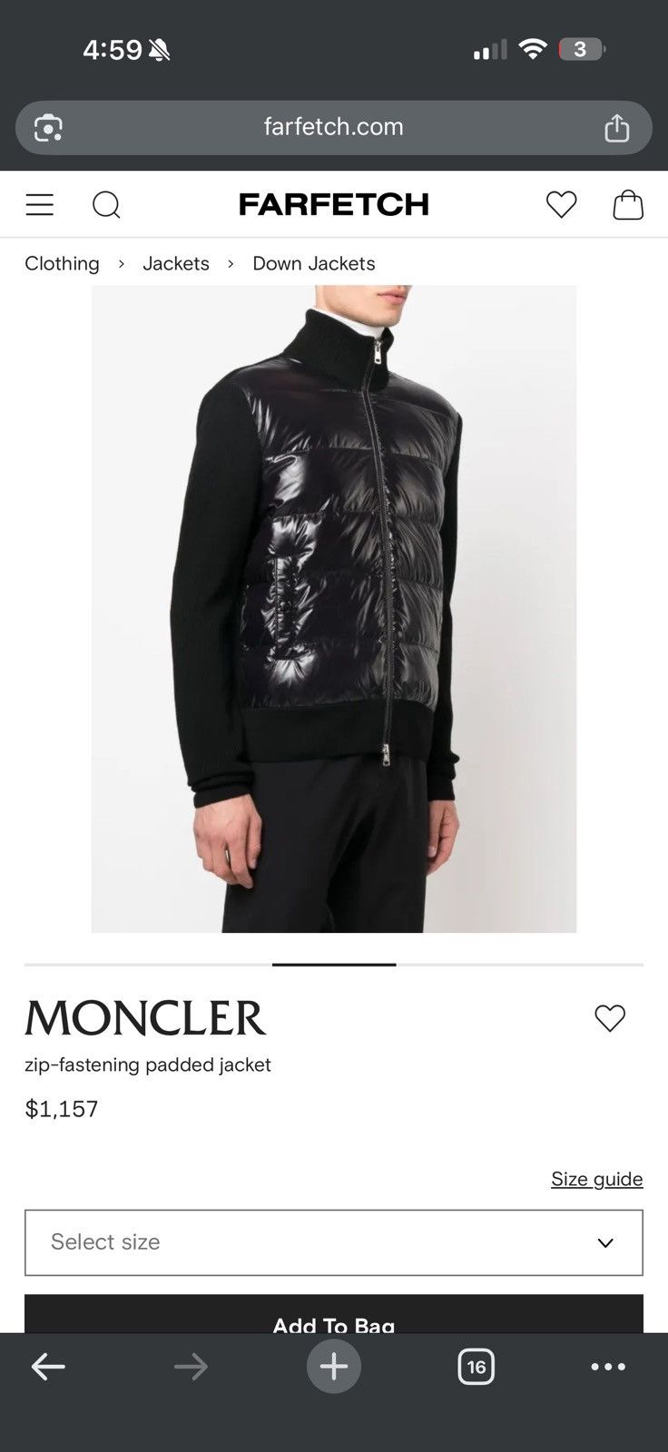 Moncler Moncler Padded Down Cardigan Jacket Size US M / EU 48-50 / 2 - 13 Thumbnail
