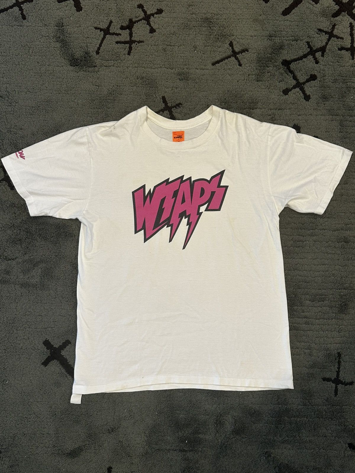 Rare WTAPS Toon Mania Pink Lightening Bolt T Shirt
