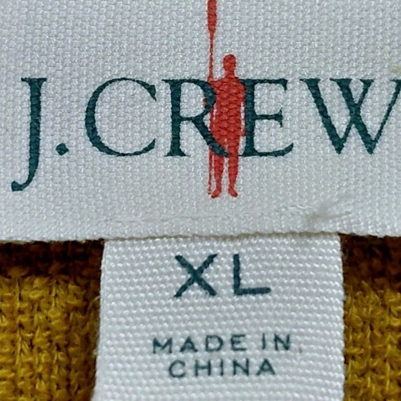 J.Crew J.Crew Mustard Yellow Solid Knit Men XL Polo Shirt Size US XL / EU 56 / 4 - 3 Thumbnail