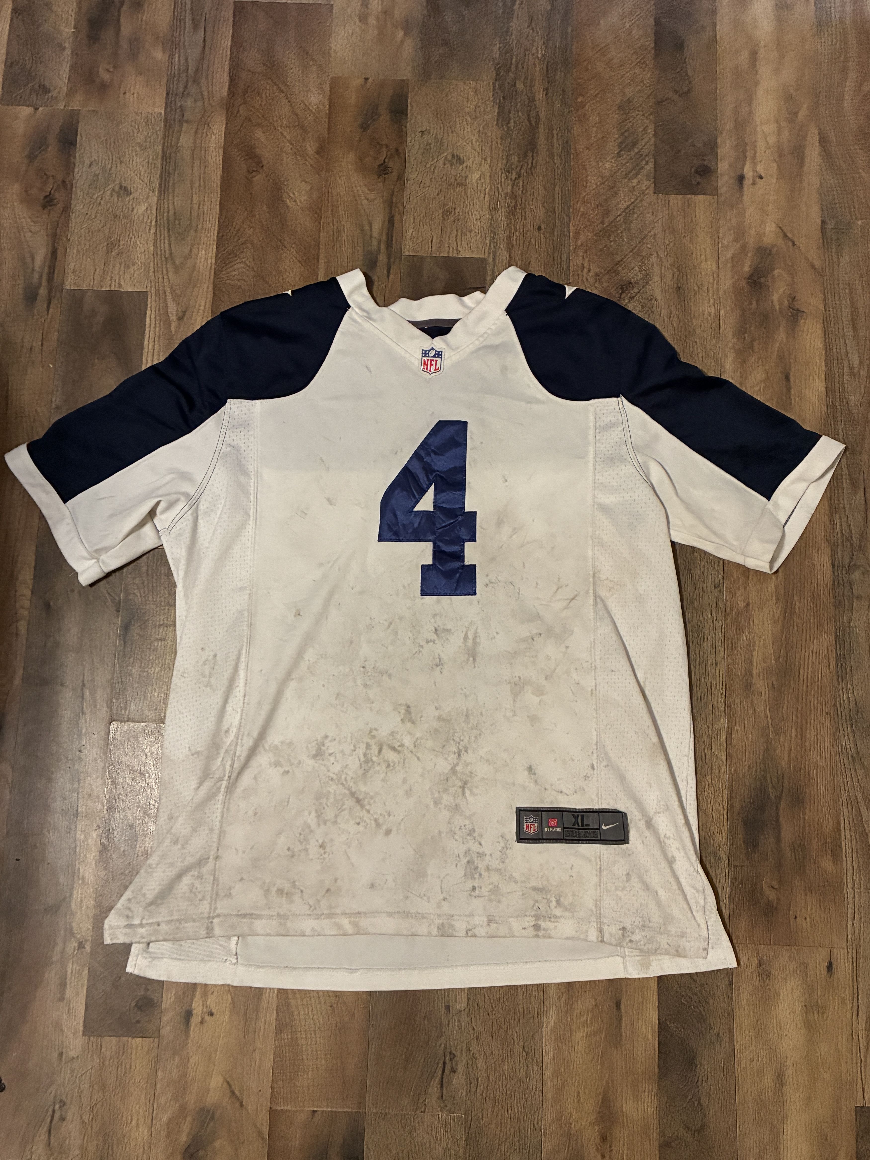 Nike Dallas Cowboys Dak Prescott 4 Nike Jersey On Field Stars Size US XL / EU 56 / 4 - 1 Thumbnail