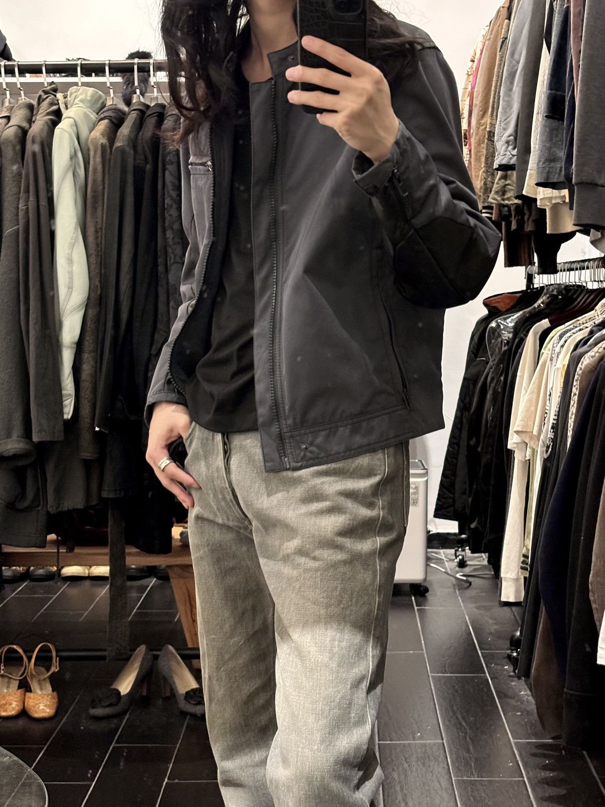 Maison Margiela Maison Martin Margiela | Leather-Paneled Motorcycle Jacket Size US S / EU 44-46 / 1 - 2 Thumbnail