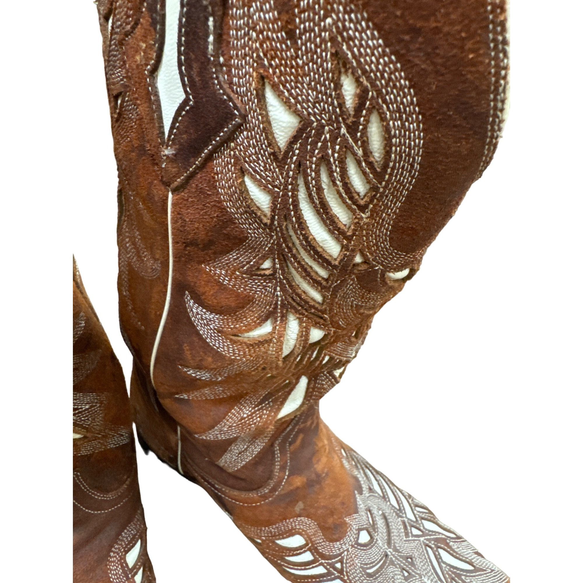 Designer Resistol men’s brown leather western shoe boots size 9D SKU Size US 9 / EU 42 - 2 Thumbnail