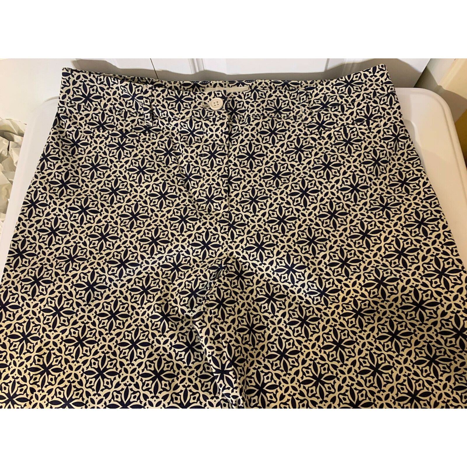 Other TALBOTS Black White Paisley Women Sz 10 Pants Size 32" / US 10 / IT 46 - 3 Thumbnail