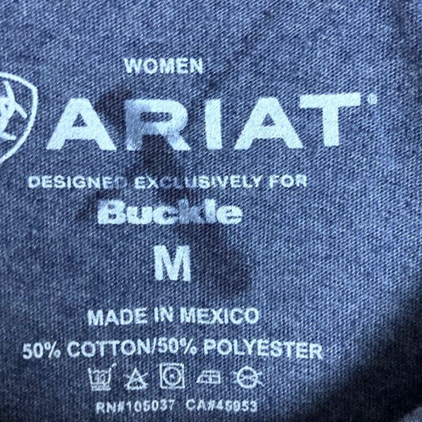 Ariat Ariat Womens Shirt Blue Geo Bronc Short Sleeve Cotton Blend Medium Size M / US 6-8 / IT 42-44 - 6 Thumbnail