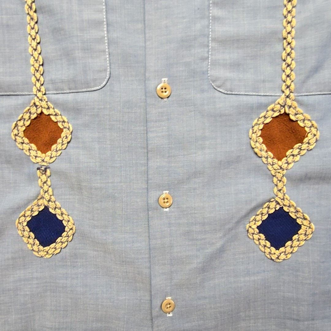 Vintage Vintage Western Embroidered Shirt Blue Cowboy L Button Up Size L / US 10 / IT 46 - 6 Thumbnail