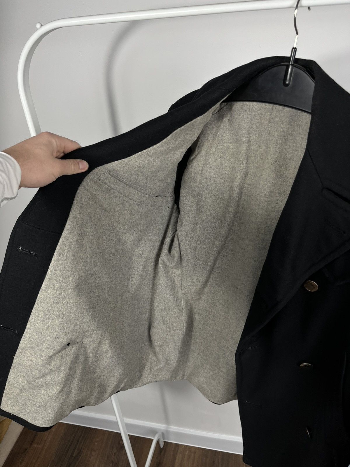 Other Vintage Heavy Wool Jacket Double Breasted Black Size US S / EU 44-46 / 1 - 5 Thumbnail
