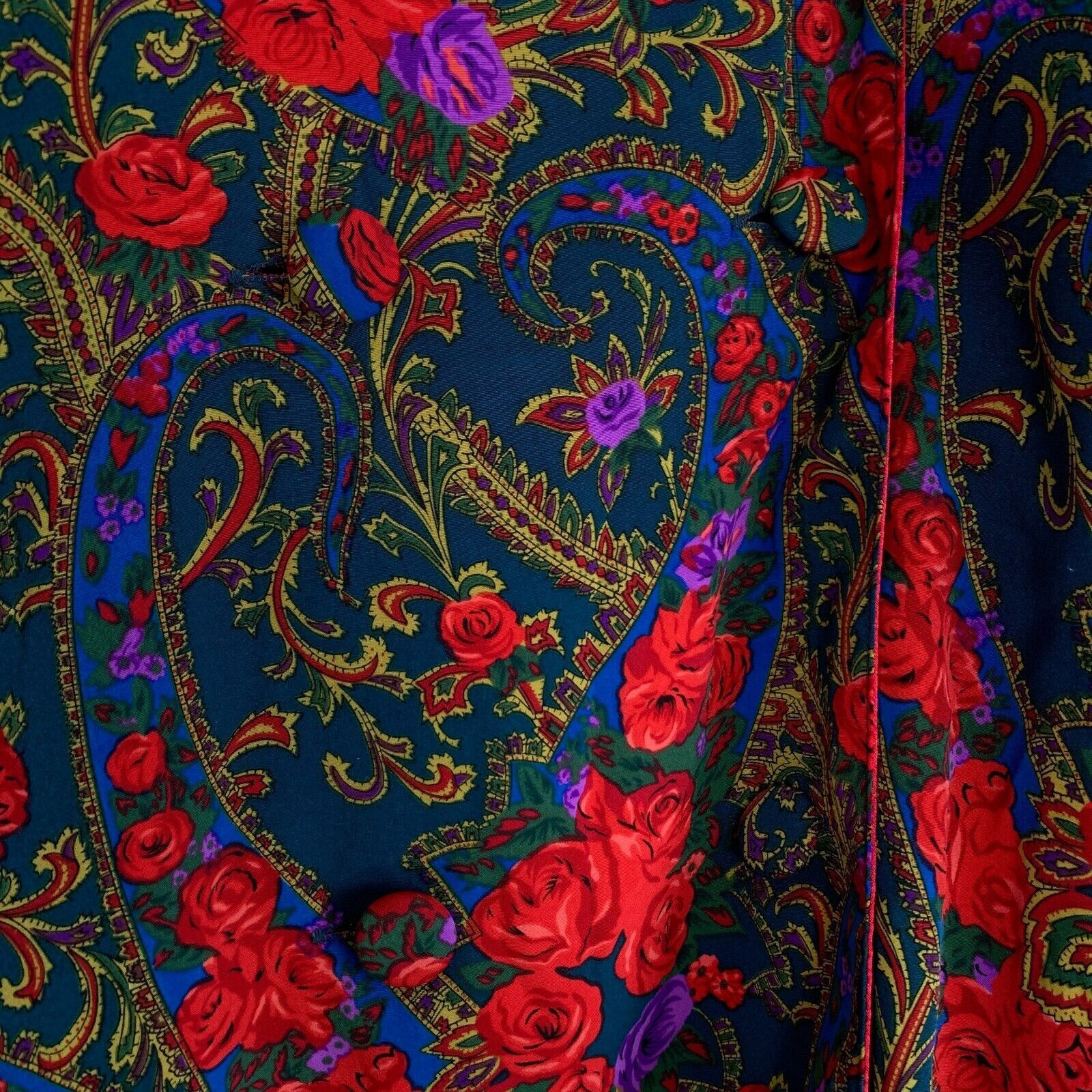 Victoria's Secret Victorias Secret VTG Satin Notch Sleep Shirt Red Floral M Size ONE SIZE - 3 Thumbnail