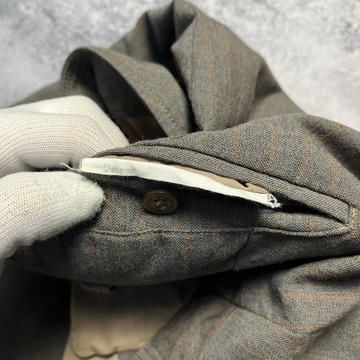 Aquascutum × Vintage Vintage Aquascutum Striped Wool Brown Suit Blazer Pants Size 42L - 24 Thumbnail