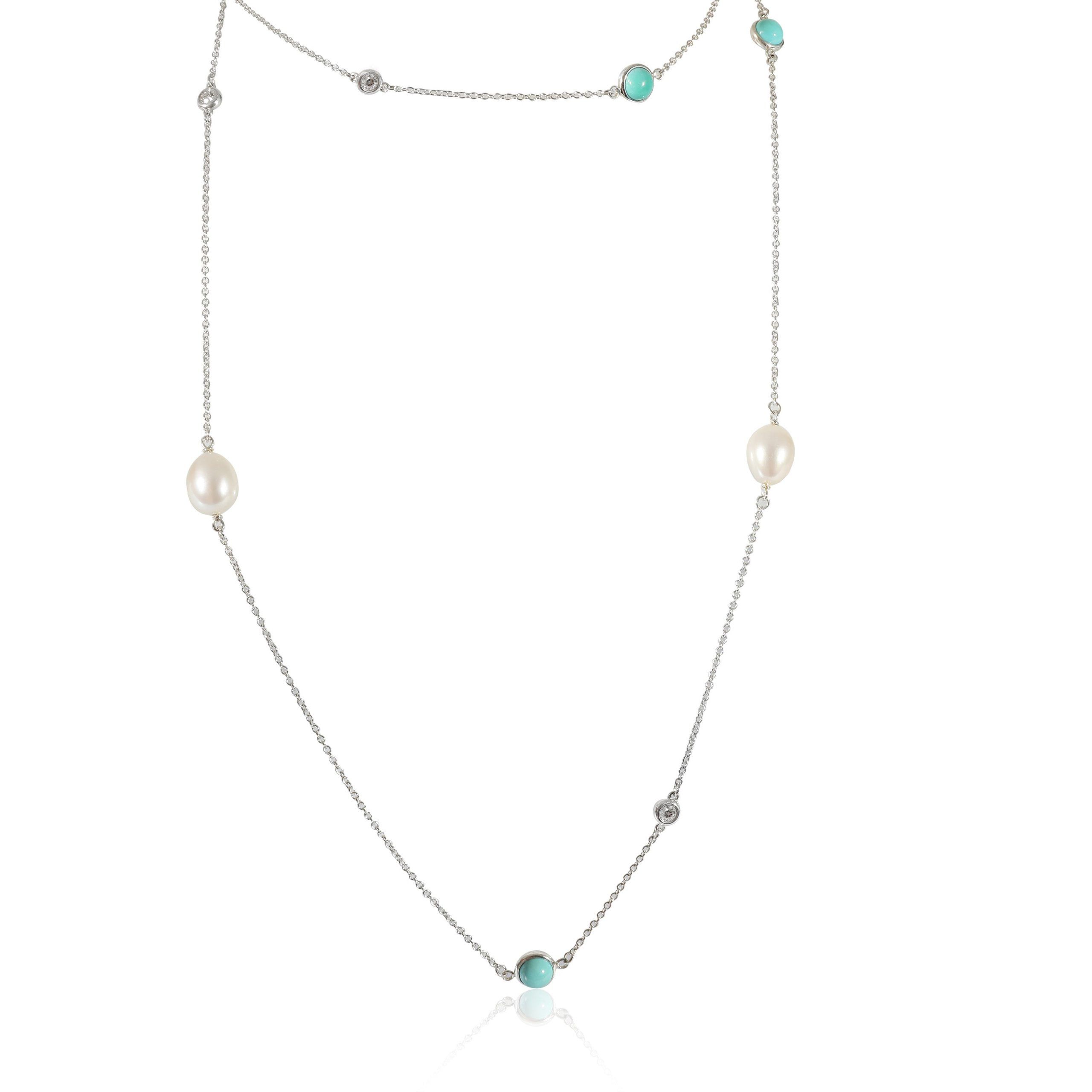 Tiffany & Co. Elsa Peretti Color by the Yard Sprinkle Necklace in Silver 0.2 CTW